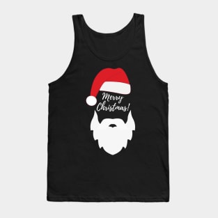 Funny Santa Beard Costume - White Fake Beard Christmas - Santa Claus Beard Costume - Merry Christmas Everyone Santa Tank Top
